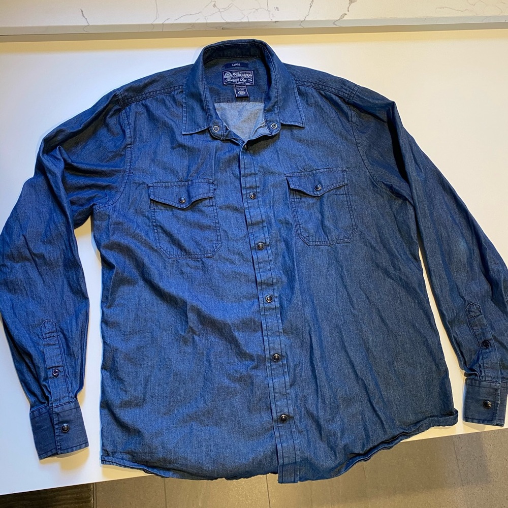 Dark Denim LS Buttonup American Rag